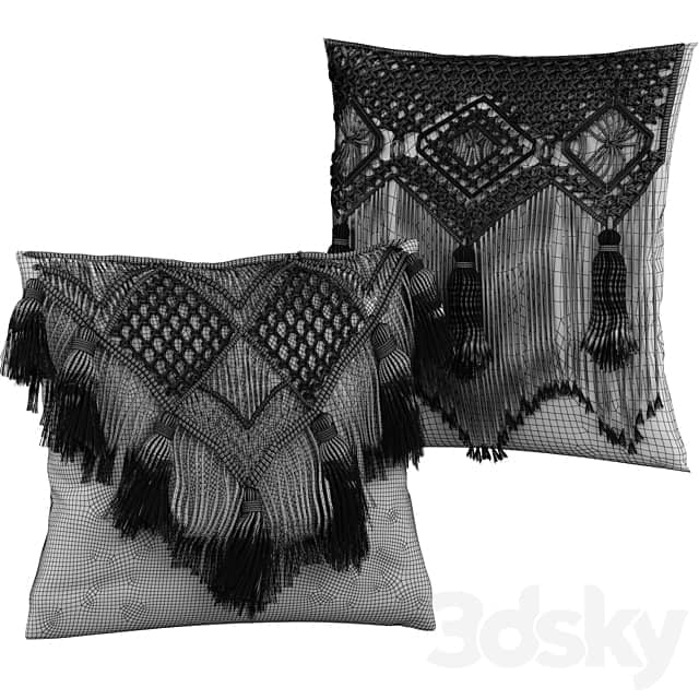 Macrame cushion