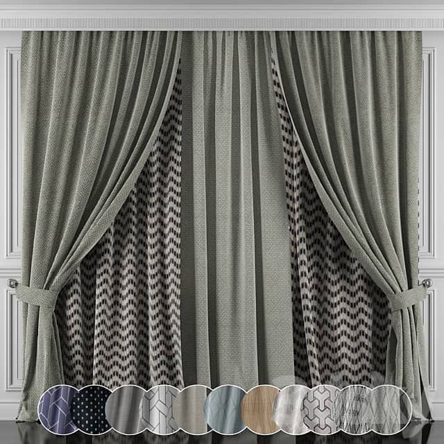 Curtains with window and moldings 426 431
