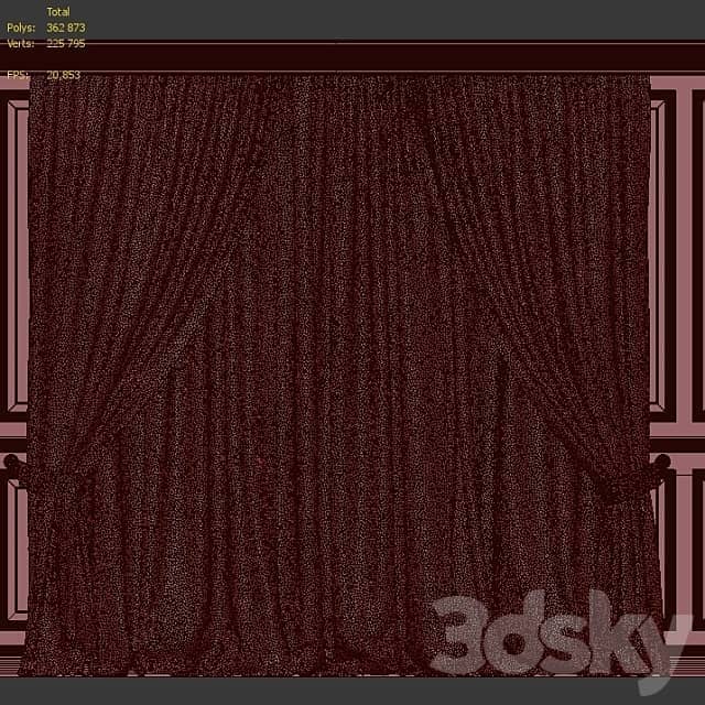 Curtains with window and moldings 426 431