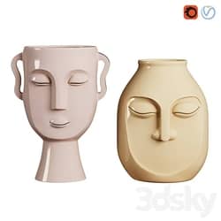 Face Vases from Kuchenland Home Set 1 
