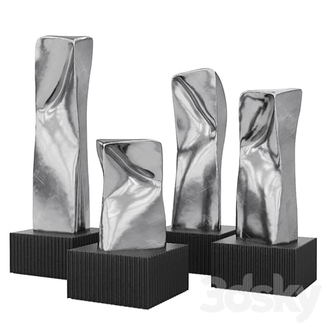 Absctract modern figures outdoor 3D Models