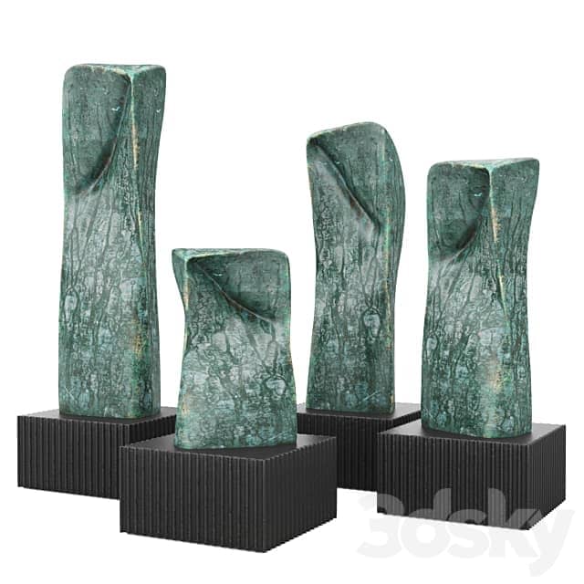 Absctract modern figures outdoor 3D Models