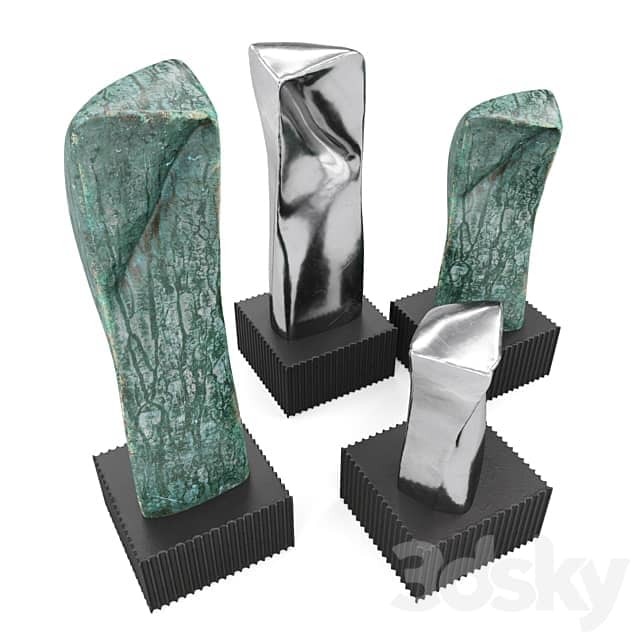 Absctract modern figures outdoor 3D Models