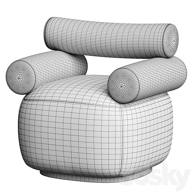 Mallow Lounge Chair large by Labofa 3D Models 3DSKY