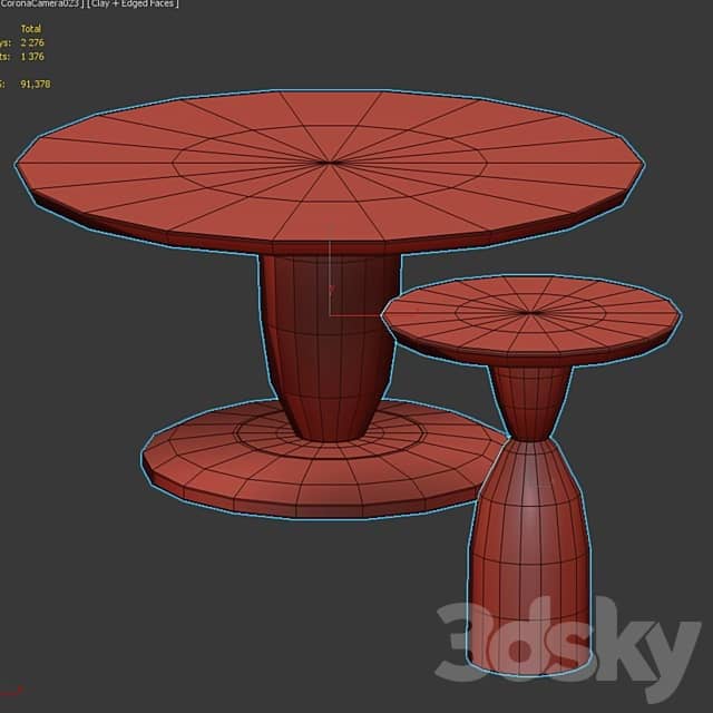 Coffee Side Table West Elm 2 3D Models 3DSKY