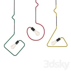Twisted wire shapes Pendant light 3D Models 3DSKY 