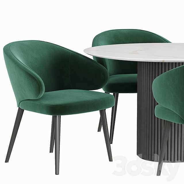 Deep House Bilbao Palais Royal dining table Table Chair 3D Models 3DSKY