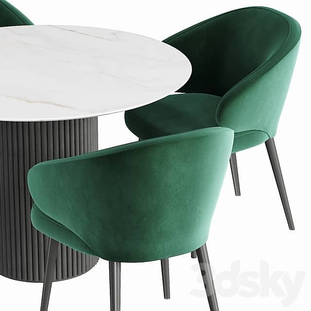 Deep House Bilbao Palais Royal dining table Table Chair 3D Models 3DSKY