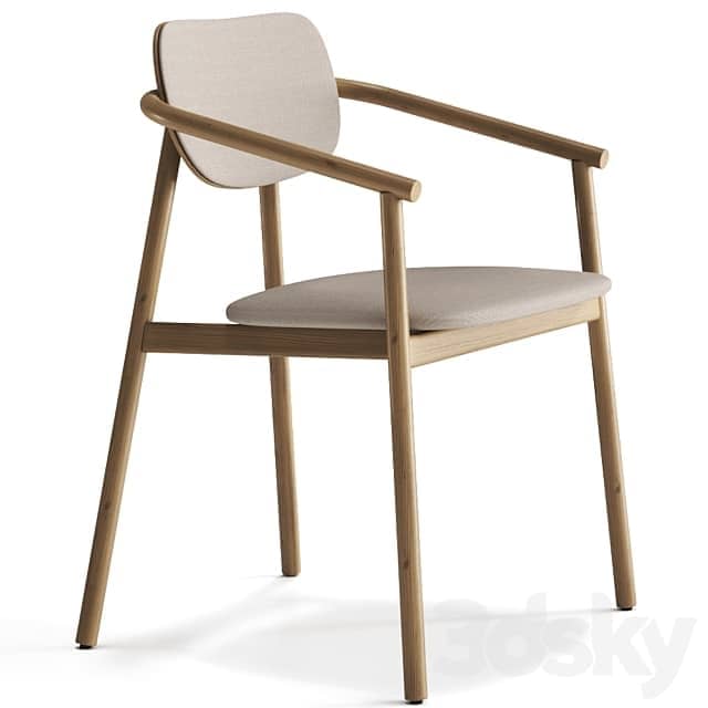 Klara Chair with armrests by Moroso 3D Models 3DSKY