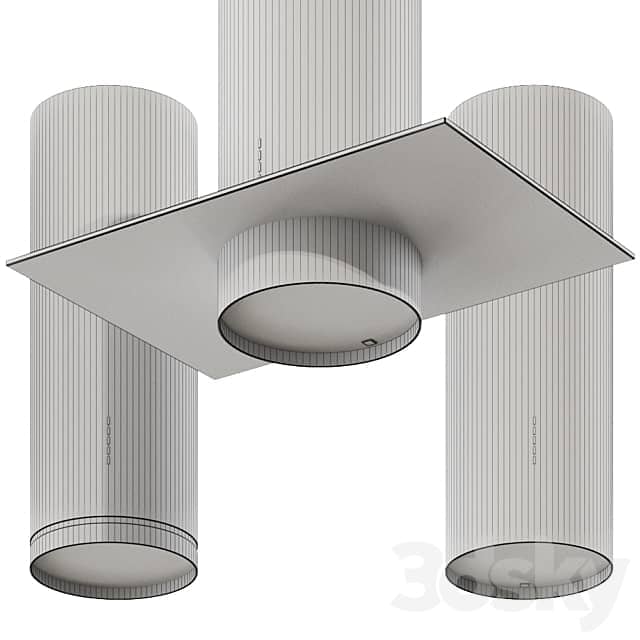 Extract POLAR cooker hood with integrated lighting by Falmec 3D Models