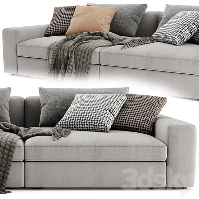Poliform Dune 2 Seats Sofa 02 3D Models