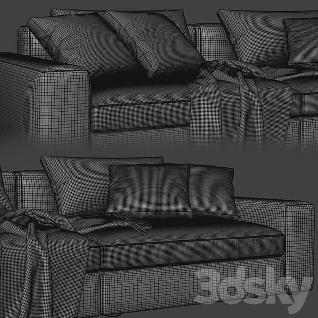 Poliform Dune 2 Seats Sofa 02 3D Models