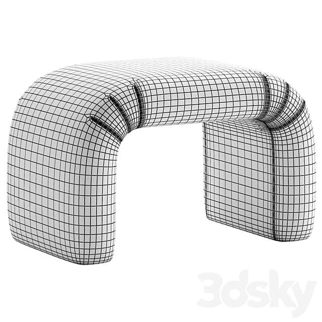 Martini Ottoman Crate Barrel 3D Models
