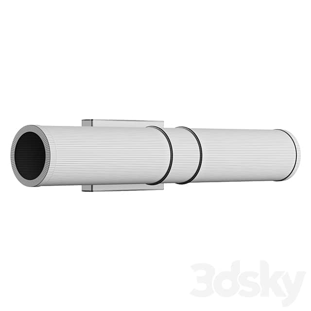 Sconce Simple Glass Cylinder Sconce 2 Light wall lamp 3D Models