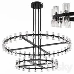 Restoration Hardware ARCACHON ROUND 2 TIER CHANDELIER 60 Black Pendant light 3D Models 