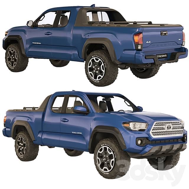 Toyota Tacoma extended cab 2017 3D Models