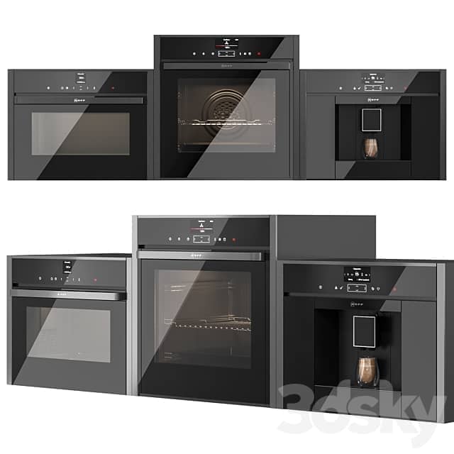 Neff set of kitchen appliances 3D Models