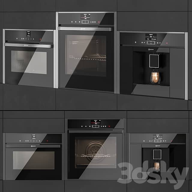 Neff set of kitchen appliances 3D Models