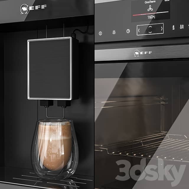 Neff set of kitchen appliances 3D Models