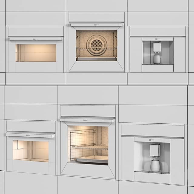 Neff set of kitchen appliances 3D Models