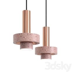 Cantera Rosa and Copper Ambra Lighting Collection Pendant light 3D Models 