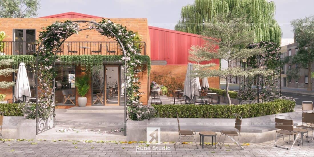 3D Exteriors Coffee Scene Model 3dsmax By Le Hieu