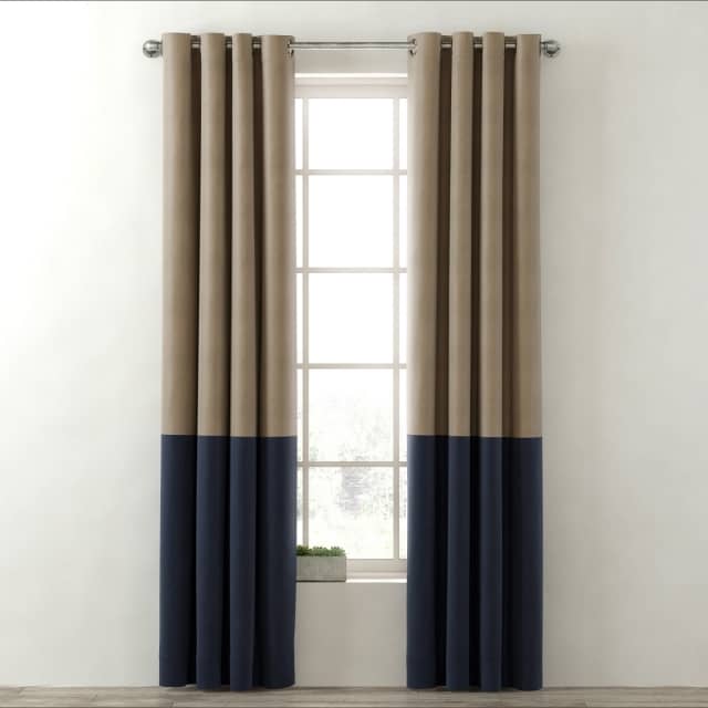 RH COLORBLOCK COTTON CANVAS DRAPERY PANEL