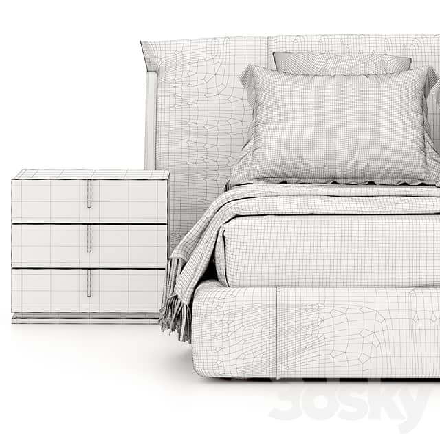 Flou Amal Bed Bed 3D Models