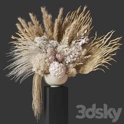 Flower Set 035 Big Pampas 3D Models 