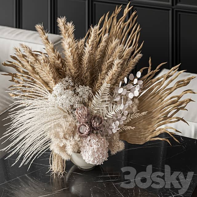 Flower Set 035 Big Pampas 3D Models