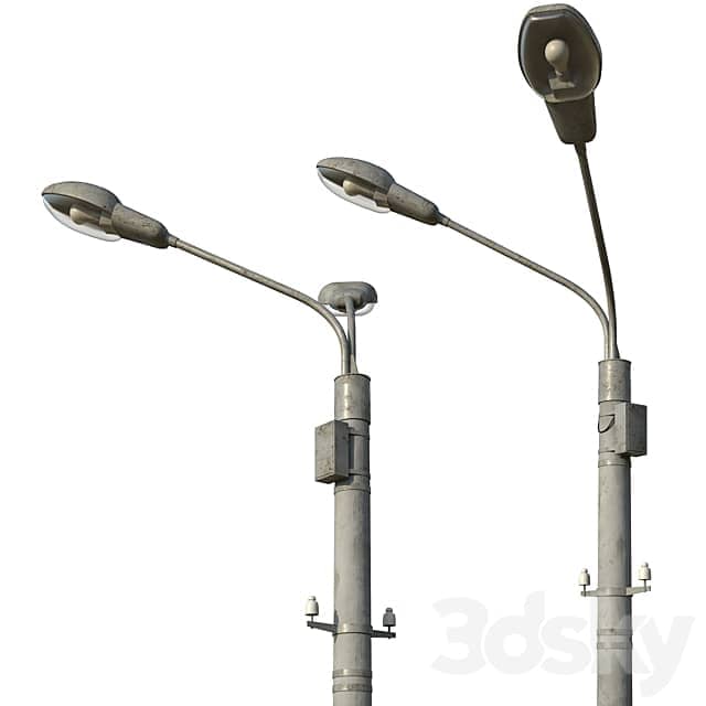 Lamppost set of 3 poles 3D Models
