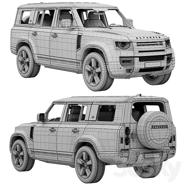 Land Rover Defender 130 2023 3D Models