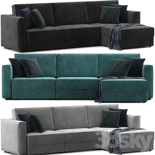 Hero 4 sectional Casanova seawave Askona 3D Models