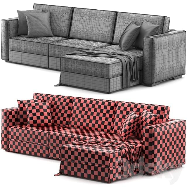 Hero 4 sectional Casanova seawave Askona 3D Models