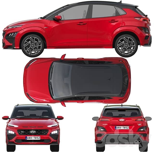 Hyundai Kona N Line 2022 3D Models