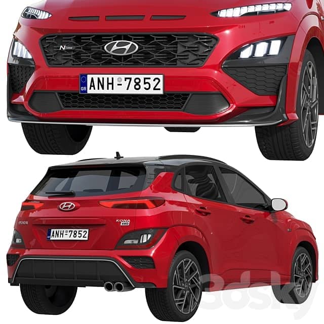 Hyundai Kona N Line 2022 3D Models