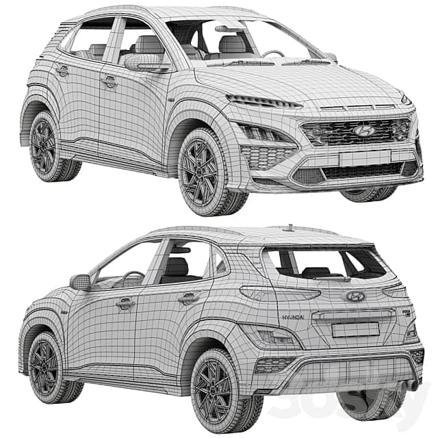 Hyundai Kona N Line 2022 3D Models