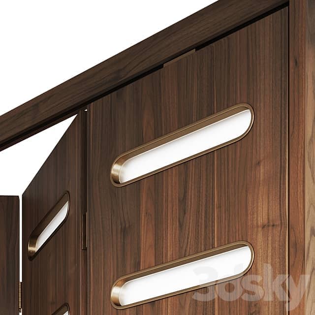 Decorative folding doors Mobius 2 3D Models