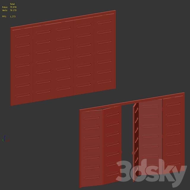 Decorative folding doors Mobius 2 3D Models