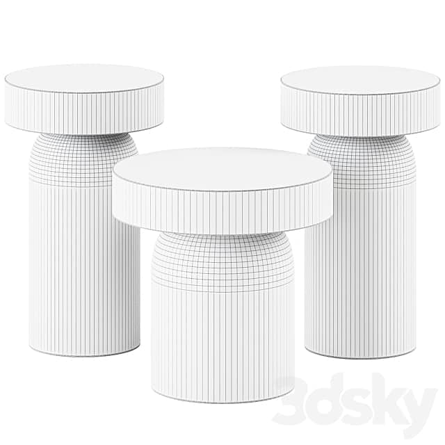 Francis Side Tables by Lema Wooden table 3D Models