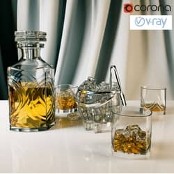 quot Set for whiskey with ice bucket quot quot Whiskey set with ice bucket quot 