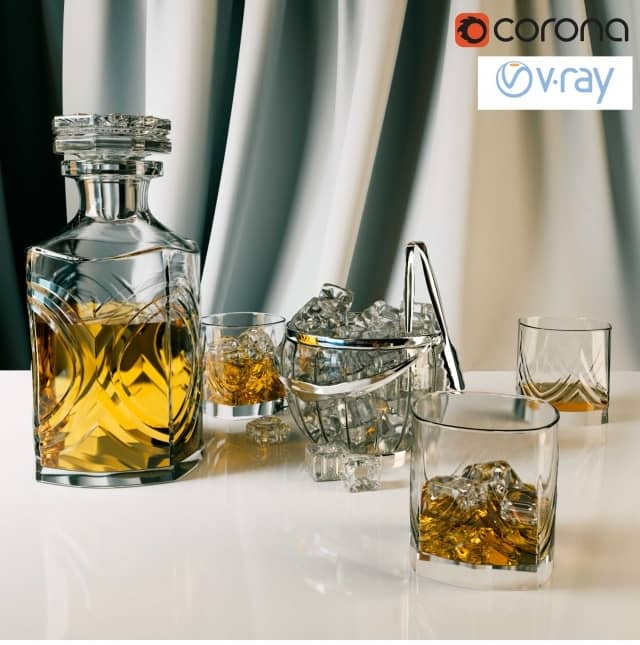 quot Set for whiskey with ice bucket quot quot Whiskey set with ice bucket quot