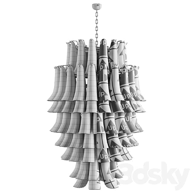 1st DIBS Murano Scavo Glass Selle Chandelier Pendant light 3D Models