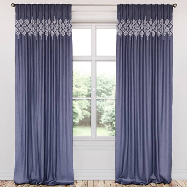 Pottery Barn Lucia Embroidered Drape