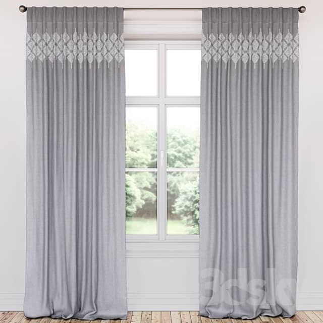 Pottery Barn Lucia Embroidered Drape