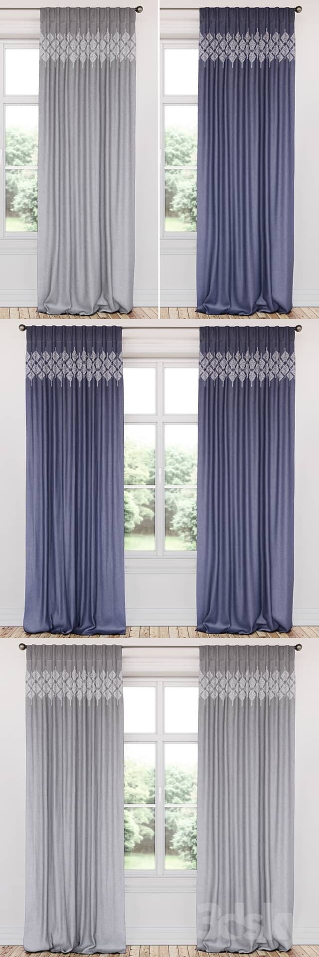 Pottery Barn Lucia Embroidered Drape