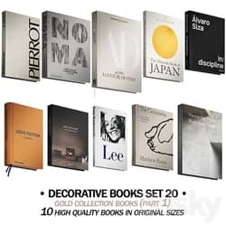 211 decorative books set 20 gold collection PART 1 3D Models 