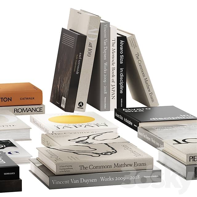 211 decorative books set 20 gold collection PART 1 3D Models