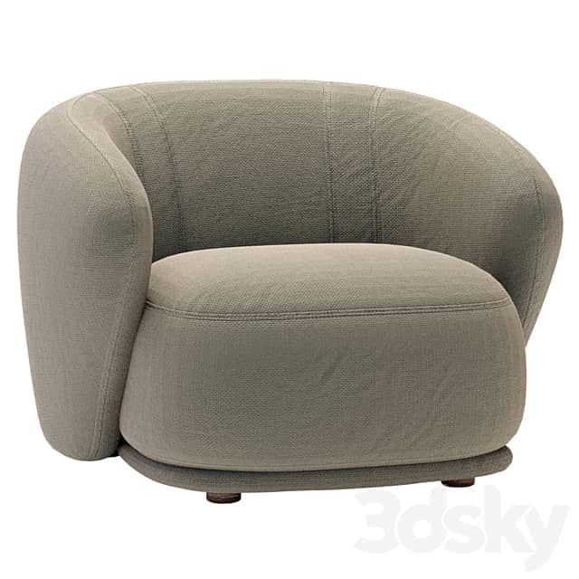 Armchair Rene By Meridiani 3D Models