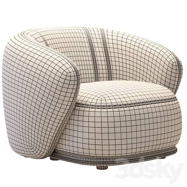 Armchair Rene By Meridiani 3D Models